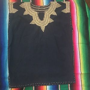 Hand Embroidered Blouse Artisan Boho Sleevless